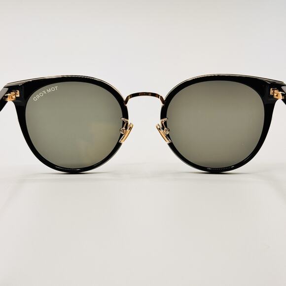 Tom Ford Sunglasses TF1244-K 01A Shiny Black Round Frame Smoke Lens 54-22-145 main image 15
